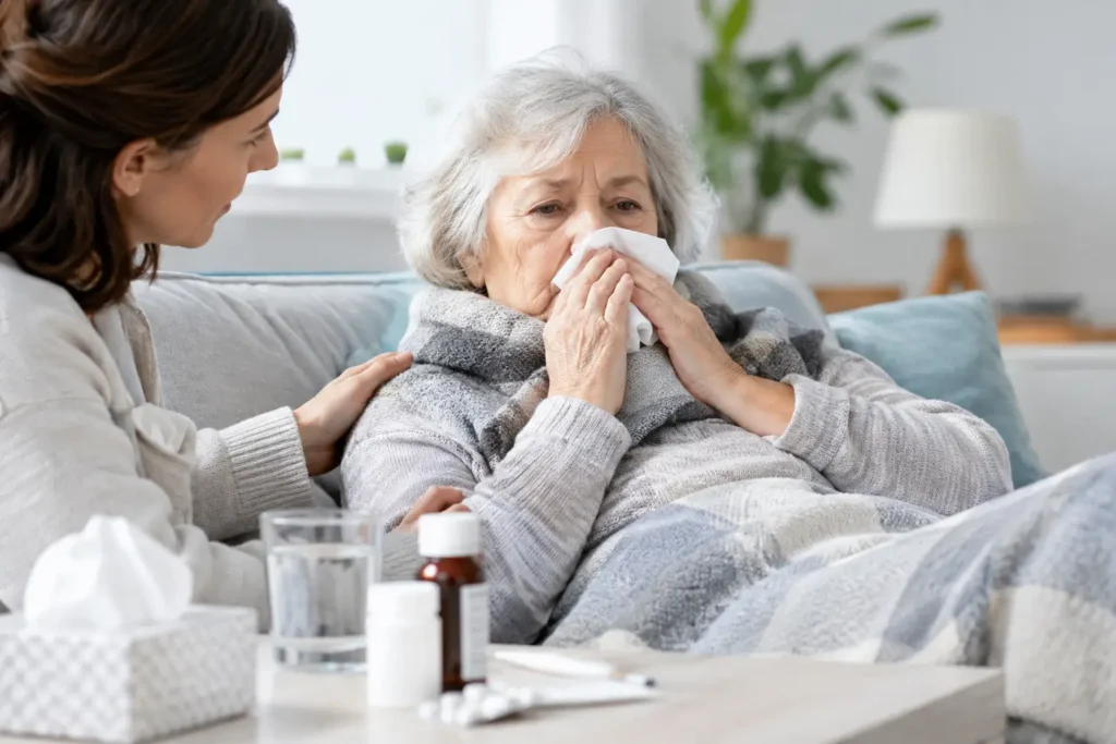 Influenza negli anziani: segnali e cure a casa