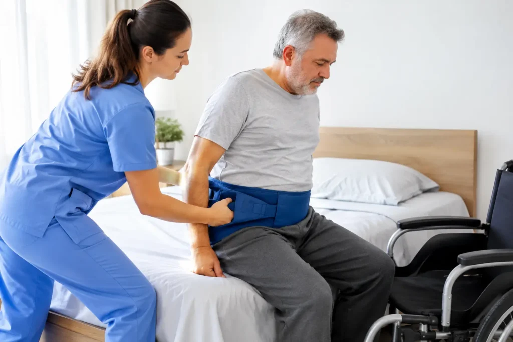 Come usare la fascia di trasferimento paziente