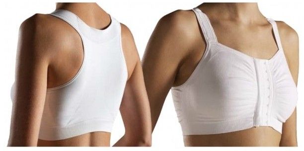 Orione Reggiseno Post-Mastectomia Bianco con Tasche Protesi