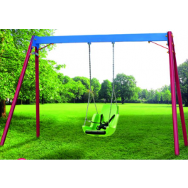 Sedile Altalena Da Giardino In Plastica PE Con Corde Regolabili Per Bambini E Adulti - Portata 100 Kg, Per Interni Ed Esterni, Rosso