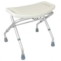 Sedile Doccia Pieghevole Regolabile in Alluminio e PVC