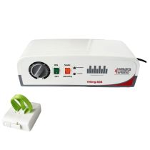 Demarta Virginio Viking 608 Compressore per Materasso Antidecubito – Pompa ad Aria per Degenza con Funzione Statica e Alternata, Allarmi Visivi e Sonori, Silenzioso 20dB, Colore Bianco e Grigio