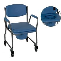 Sedia Comoda con Ruote Piroettanti in Sky Lavabile - Blu