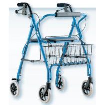 Deambulatore Rollator con 4 Ruote-Seggiola-Cestino