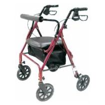 Deambulatore Rollator con 4 Ruote-Seggiola-Cestino