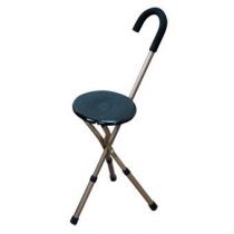 Bastone Sgabello Pieghevole Regolabile in Alluminio 86-96 cm