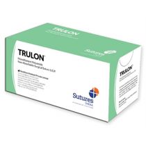 Gima Trulon sutura monofilamento non assorbibile in nylon calibro 2/0 ago 26 mm 45 cm blu