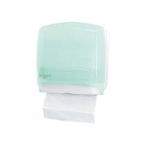 Gima dispenser per salviette piegate V W Z in polipropilene con Masterbio verde con chiave e kit montaggio