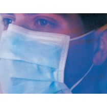 Gima mascherina protettiva a tre strati con lacci elastici in poliestere bianco senza lattice 90x180 mm