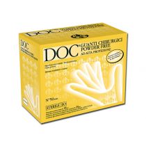 Gima guanti chirurgici sterili in lattice senza polvere micrograna anatomici bianchi 300 mm 50 paia
