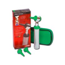 Gima Parker otoscopio verde con chiusura a baionetta e tre speculum in plastica e borsetta coordinata