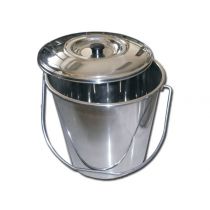 Cestino Acciaio Inox - con Coperchio - 12 l