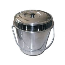 Cestino Acciaio Inox - con Coperchio - 15 l