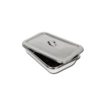 Vassoio con Coperchio in Acciaio Inox 264X172X47 Mm