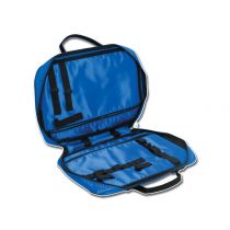 Gima borsa per medicazione compatta in nylon blu con due tasche interne e 9 elastici 32x22,5x7,5 cm