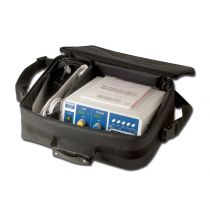 Borsa Portastrumenti in Nylon Nero con Tracolla Regolabile