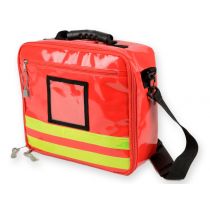 Borsa Emergenza Cubo in PVC Rosso con Tasche e Strisce Riflettenti