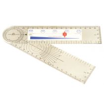 Gima goniometro con scala del dolore per ampiezza articolazioni in plastica trasparente 203x45x7 mm
