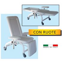 Poltrona per Prelievo Bianca - con Ruote 