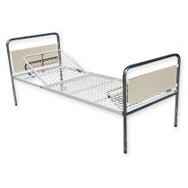 Gima Letto Standard Plus con estremità in acciaio cromato e pannelli in laminato, rete rigida, schienale regolabile