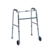Deambulatore in Alluminio Leggero con Ruote Regolabile 79-97 cm