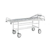 Gima barella da corsia in acciaio verniciato grigio con schienale regolabile e ruote con freno