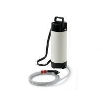 Gima serbatoio di acqua a pressione con tubo flessibile e doccetta azionabile con bottone bianco
