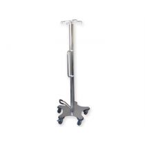 Gima piantana ad elevazione oleodinamica con 4 ganci in acciaio inox base a 5 razze e paracolpi grigi