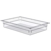 Gima cassetto modulare aperto in plastica trasparente per carrelli ISO 600x400x50 mm grigio