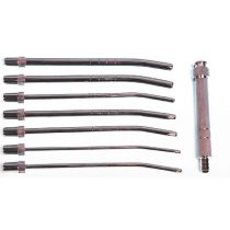 Gima set di cannule per aspirazione uterina con foro laterale e frontale in plastica con manico