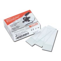 Gima vetrini con estremità molate e banda sabbiata 76x26 mm spessore 1,2 mm confezione da 50 pezzi