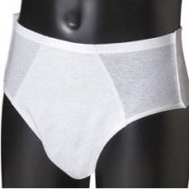 Ausilium - Slip Uomo con Velcro in Cotone Bianco (2 Pezzi)