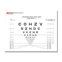 Gima tavola optometrica Sloan per visione da vicino 40 cm in carta 18 x 23 cm bianca