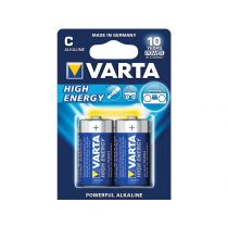 Varta High Energy batterie alcaline formato C blister da 2 pezzi colore blu e argento