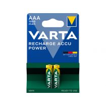 Gima Varta Recharge Accu Power batterie ricaricabili ministilo AAA 1000mAh NiMH blister 2 pezzi
