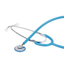 Gima fonendoscopio pediatrico tradizionale in alluminio colore azzurro padiglione 30 mm campana 20 mm