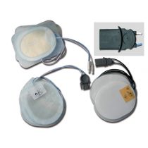 Gima kit di due elettrodi monouso compatibili con defibrillatori CU Medical System con cavo e connettore