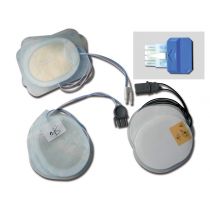 Gima coppia di placche compatibili per defibrillatori Esaote e Schiller con cavo e connettore