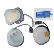 Gima coppia di placche compatibili per defibrillatori Schiller Fred Easy e Defigard con cavo e connettore