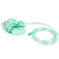 Gima maschera per ossigeno per adulti con tubo colore verde in plastica per terapia respiratoria