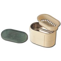 Gima pulitrice a ultrasuoni compatta da 0,6 litri per occhiali e gioielli in plastica bianca