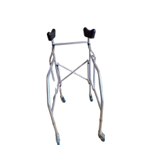 Deambulatore Ascellare Pieghevole Con Ruote Piroettanti E Freni Demarta- Usato