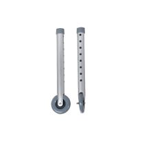 Demarta Virginio coppia di ruote fisse da 7,5 cm in alluminio e PVC regolabili in 8 posizioni grigio