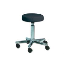 Gima sgabello con seduta imbottita in finta pelle diametro 30 cm base in metallo regolabile antifiamma
