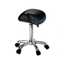 Gima Ergo sgabello ergonomico con seduta a sella regolabile da 52 a 67 cm nero con ruote
