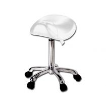 Gima Ergo sgabello ergonomico con seduta a sella regolabile a gas bianco altezza 52-67 cm