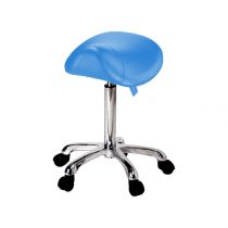 Gima sgabello ergonomico con seduta a sella regolabile da 52 a 67 cm blu con ruote