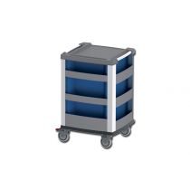 Gima Compact Kart carrello multifunzione ed emergenza in alluminio blu con 5 cassetti e ruote pivotanti