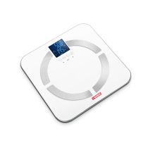 Gima bilancia digitale multifunzione con analisi massa grassa, acqua, muscolare e ossea, 150 kg, vetro
