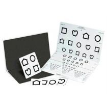 Gima tavola per test della visione da lontano con simboli Lea 15 linee 3 metri pieghevole bianca